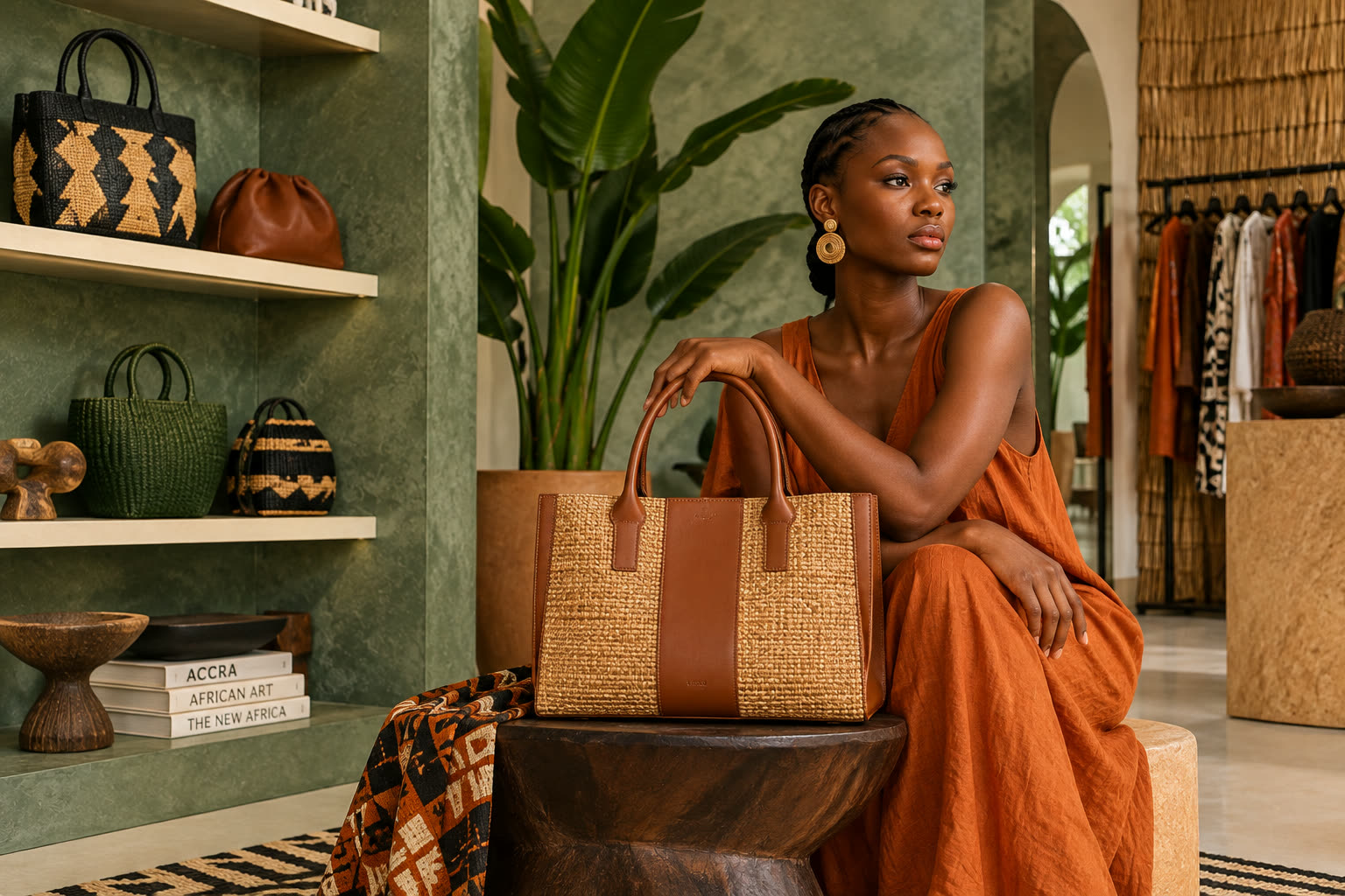 Kenten accessories — woven leather bags